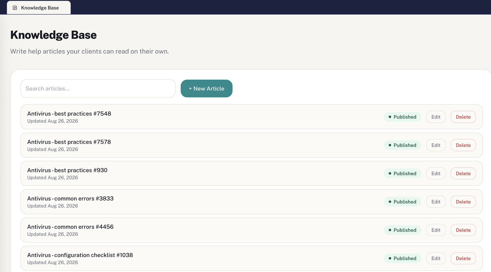 Knowledge Base
